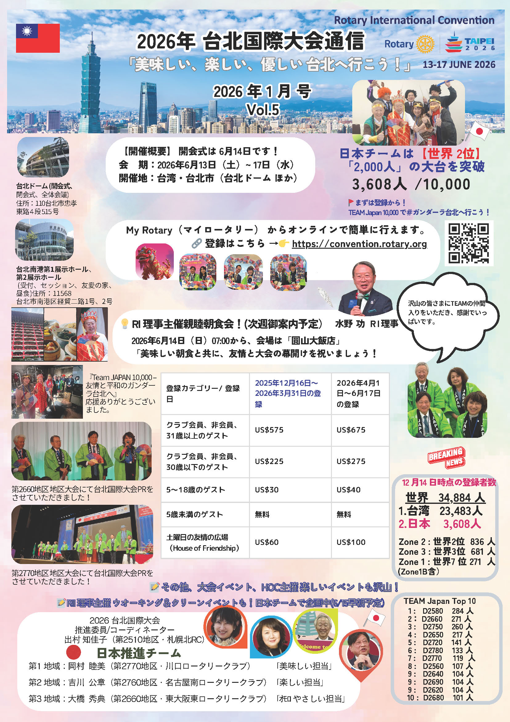 台北国際大会通信 1月号